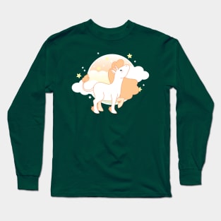 Orange Unicorn Long Sleeve T-Shirt